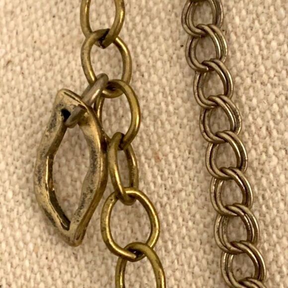 Chico’s Boho Tribal Long Necklace - Double Strand with Mixed Metal Charms - Picture 8 of 8